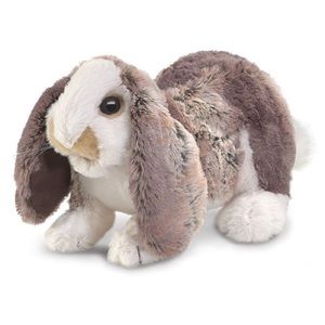 FOLKMANIS® Floppy Lop Eared Baby Rabbit Hare Bunny Hand Finger Puppet
